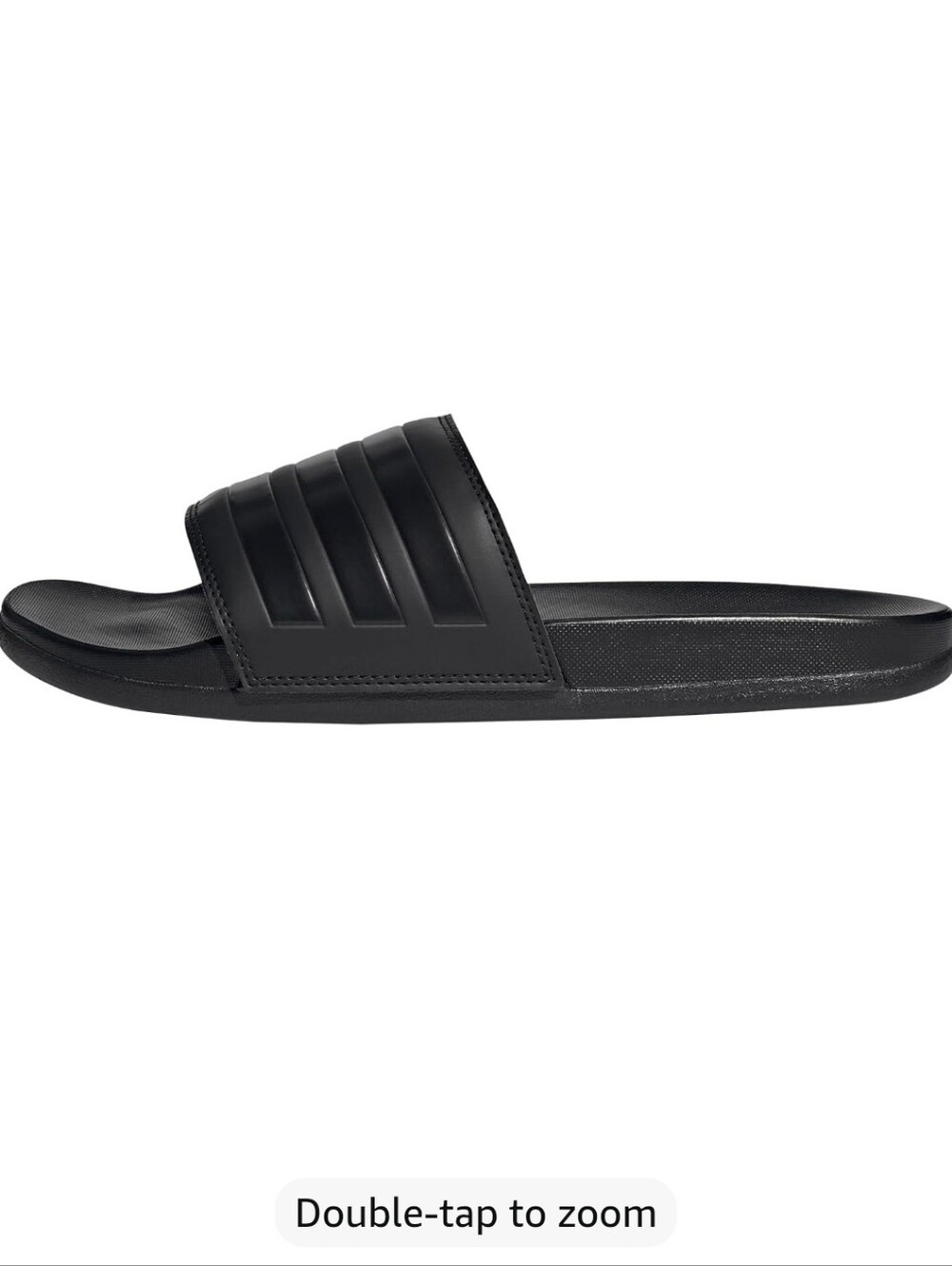 adidas Adilette Comfort Slides in Black - Picture 5 of 5